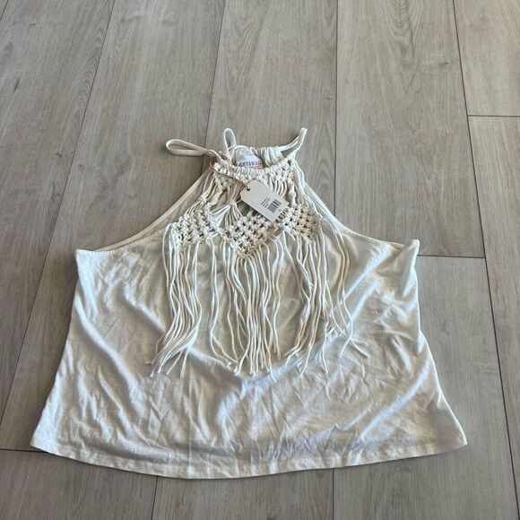 Shyanne white halter women top size XL - Picture 1 of 6